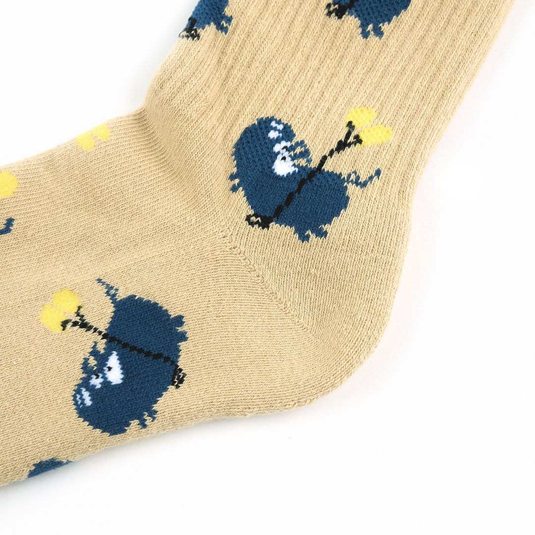 Angelia&Pets緹花滿版襪-卡其