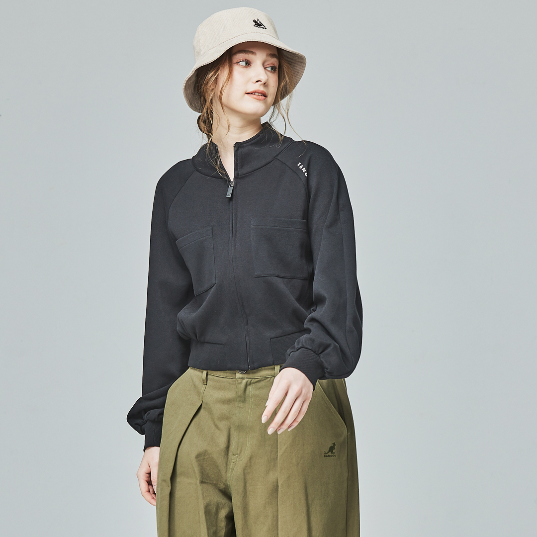 KANGOL袋鼠女款立領短外套