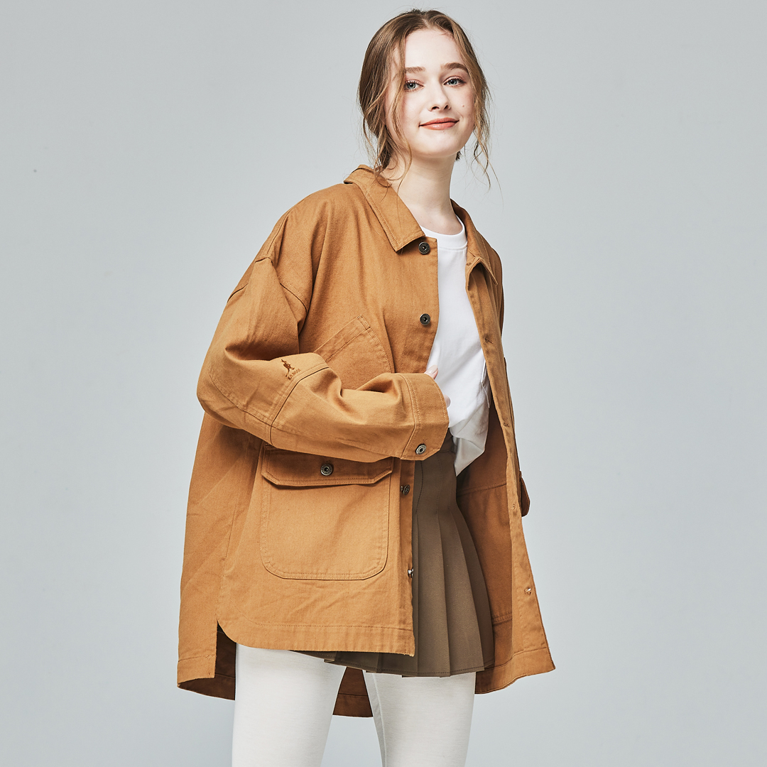 KANGOL袋鼠復古口袋襯衫外套