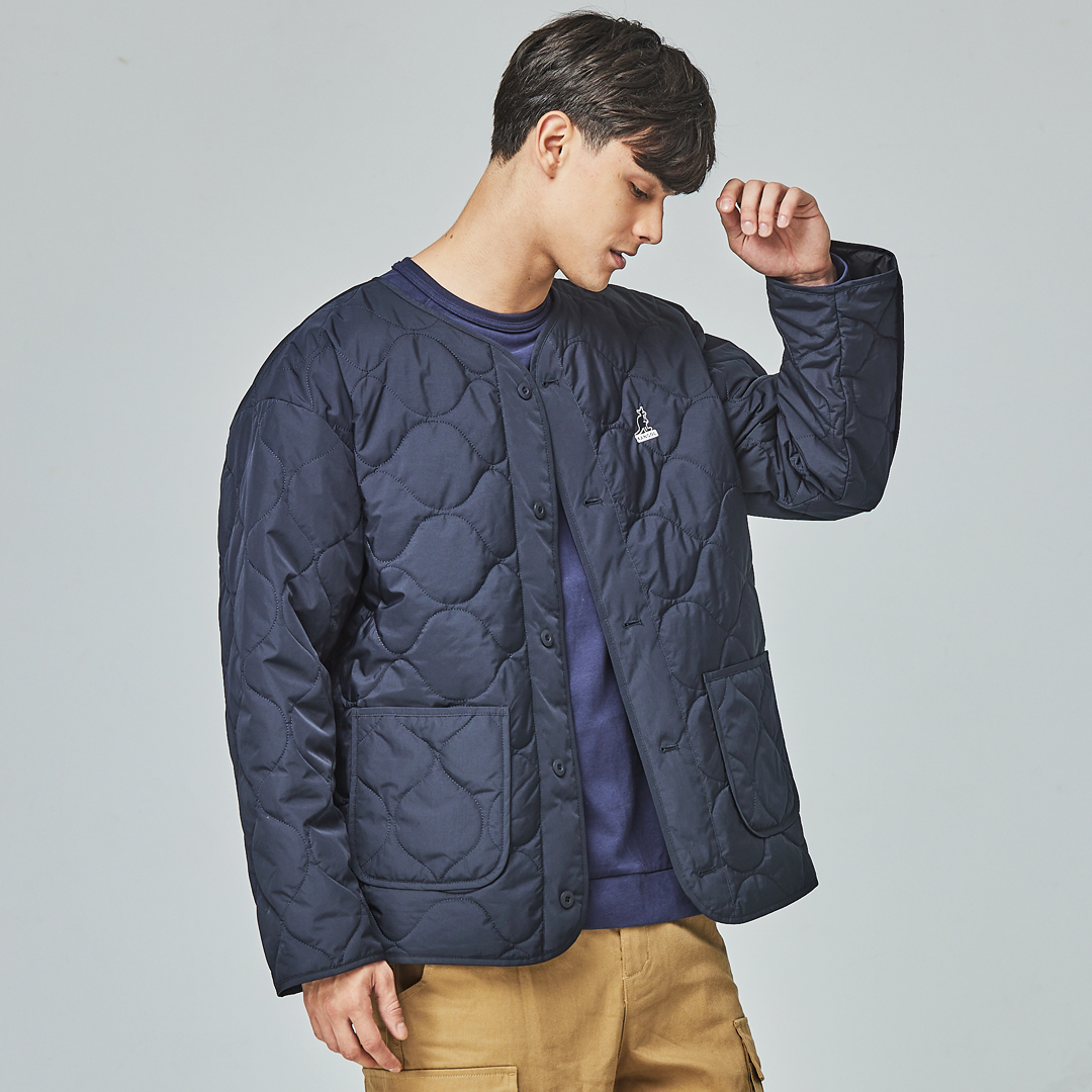 KANGOL袋鼠水波紋鋪棉外套