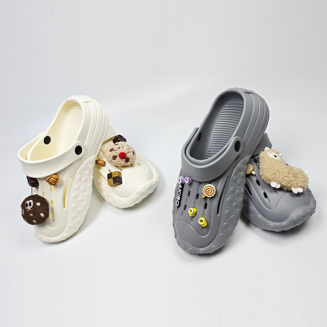 AKIBO戶外機能洞洞鞋-質感灰(男女共款、寬楦、雲朵感、輕量、兩穿、防水)