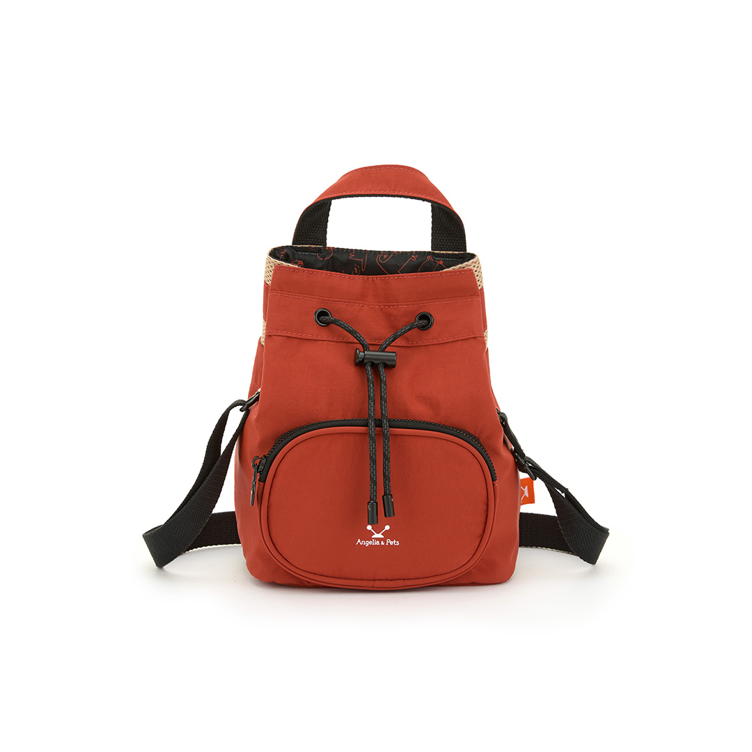Angelia&Pets輕撥水束包-深橘