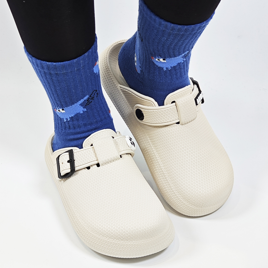 AKIBO潮流耐走勃肯鞋-牛奶白(中性款、輕量、耐走、防水)