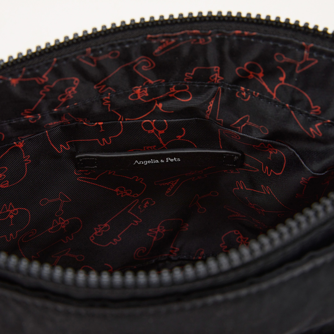 Angelia&Pets輕便斜肩包-黑