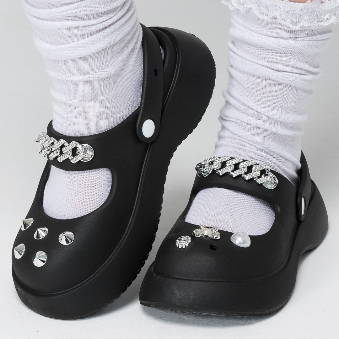 AKIBO龐克搖滾款洞洞鞋扣 (十件組),新品上架 AKIBO龐克搖滾款洞洞鞋扣 (十件組),新品上架