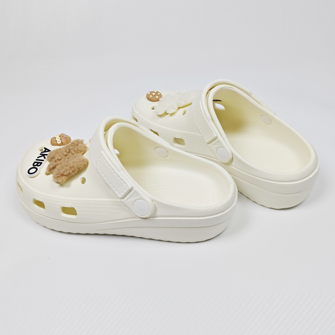 AKIBO餅乾洞洞鞋-牛奶白(中性款、輕量、耐走、兩穿、防水)