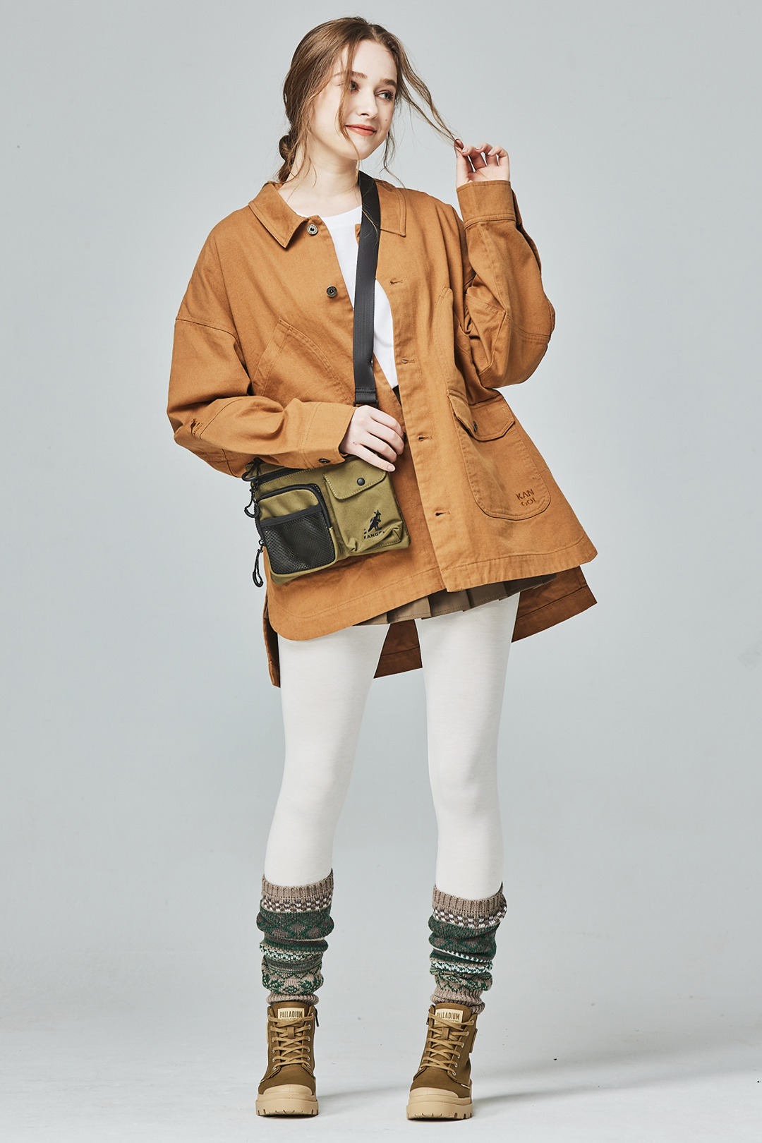 KANGOL袋鼠復古口袋襯衫外套