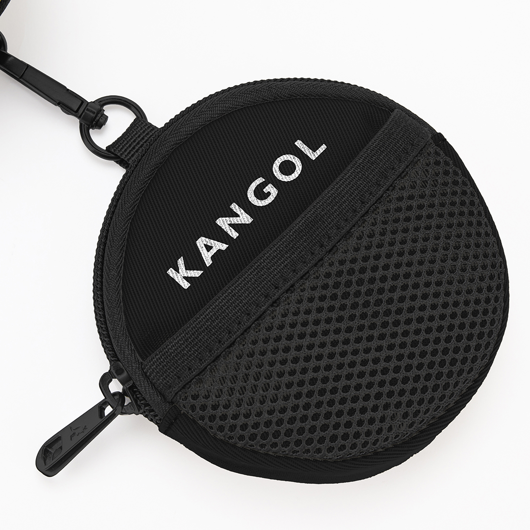 KANGOL袋鼠多功能後背包-黑