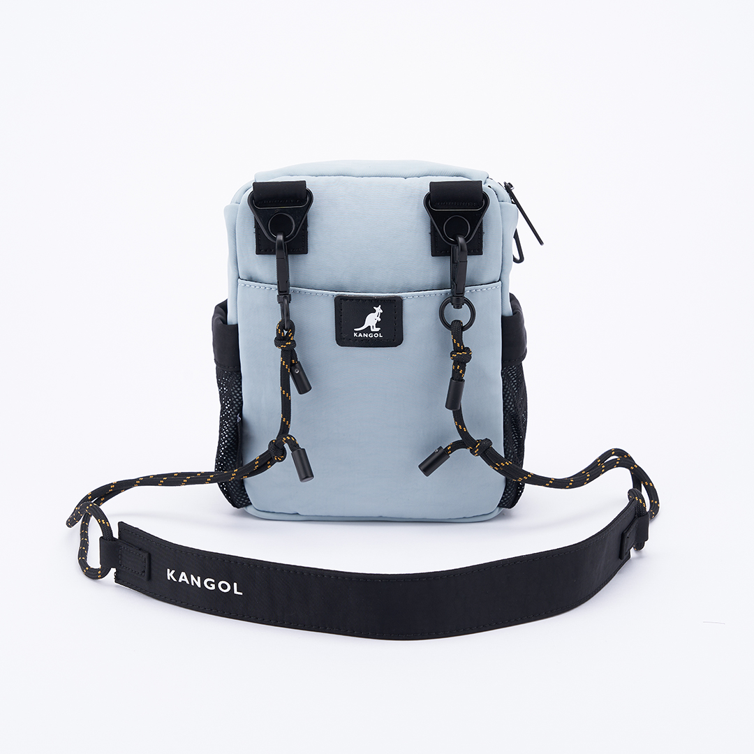 KANGOL水洗尼龍小側包-藍
