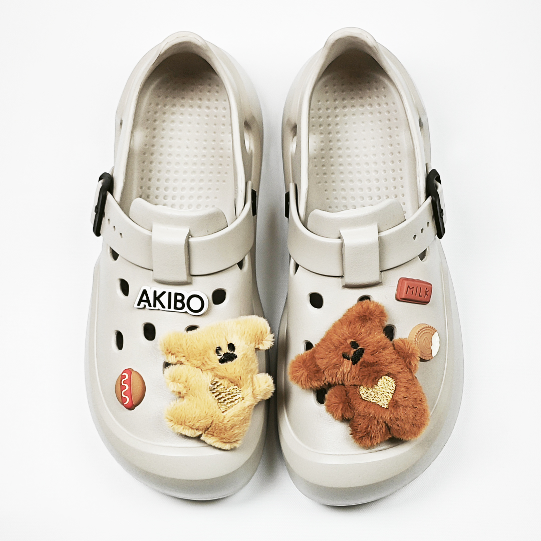 AKIBO全方位機能洞洞鞋-質感灰(中性款、雲朵感、輕量、防水)