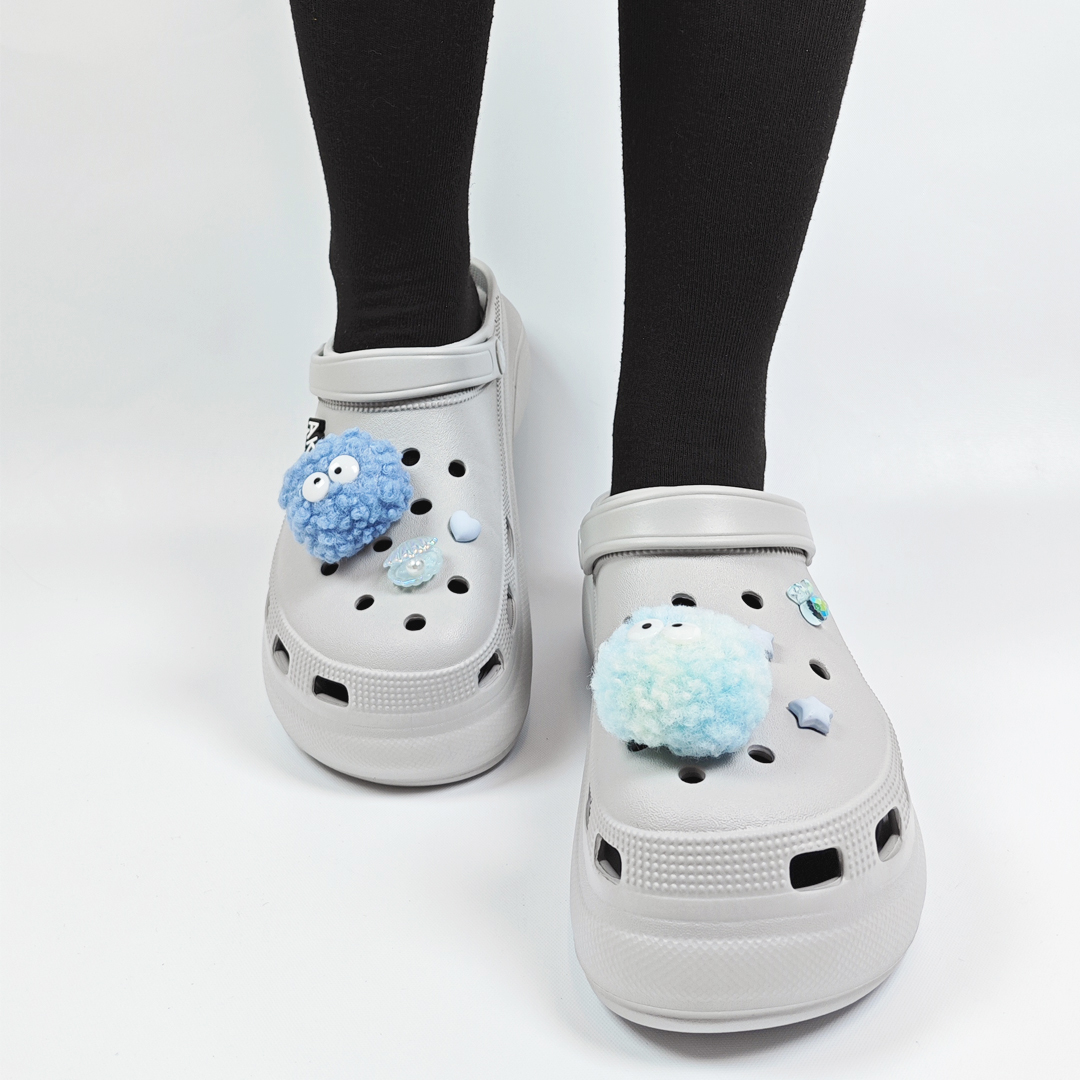 AKIBO清新藍調款洞洞鞋扣 (七件組)