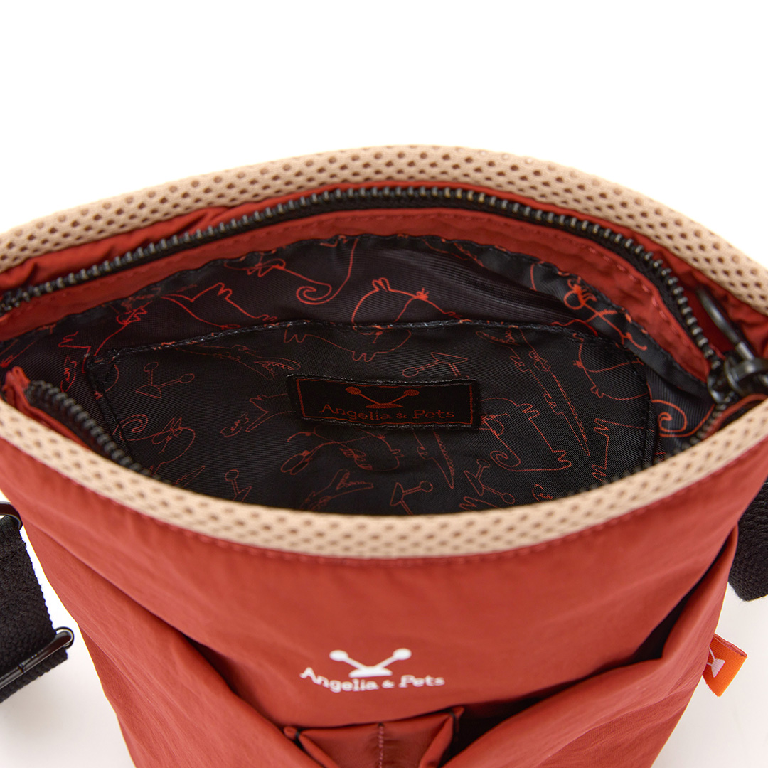 Angelia&Pets輕撥水側肩包-深橘