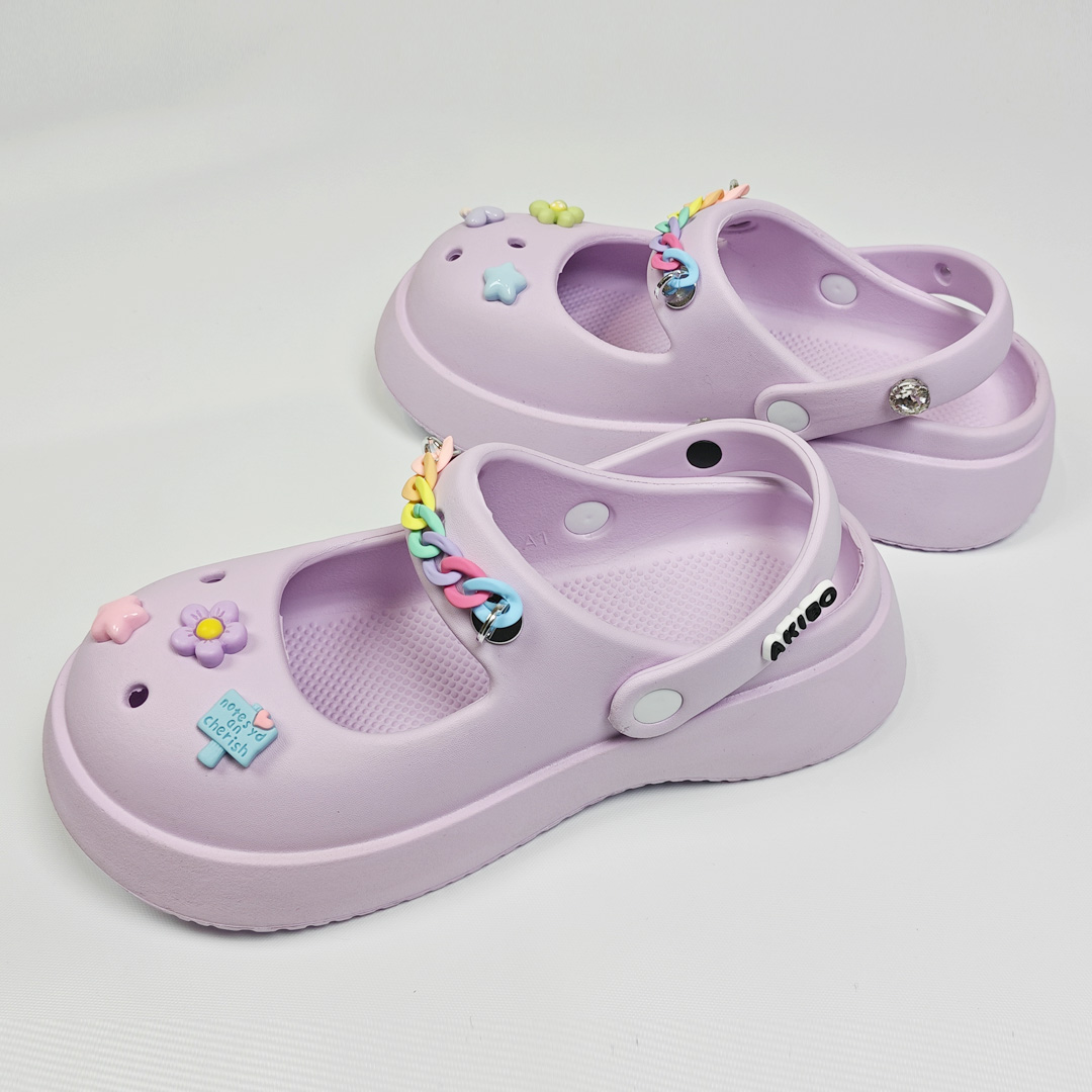 AKIBO星星心心款洞洞鞋扣