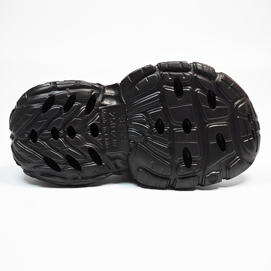 AKIBO韓系動感厚底涼鞋-經典黑(中性款、5公分厚底增高、輕量、防水)