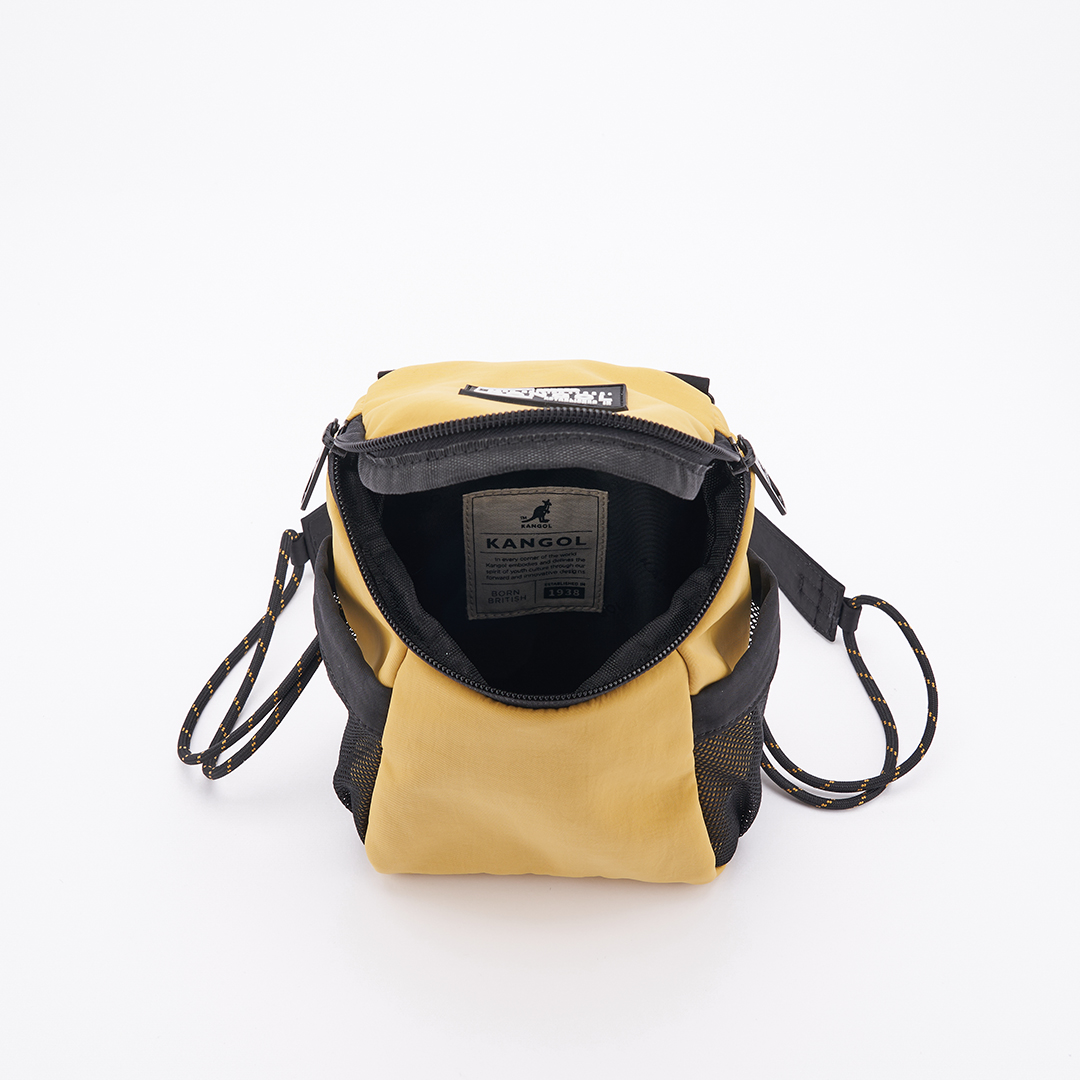 KANGOL水洗尼龍小側包-黃