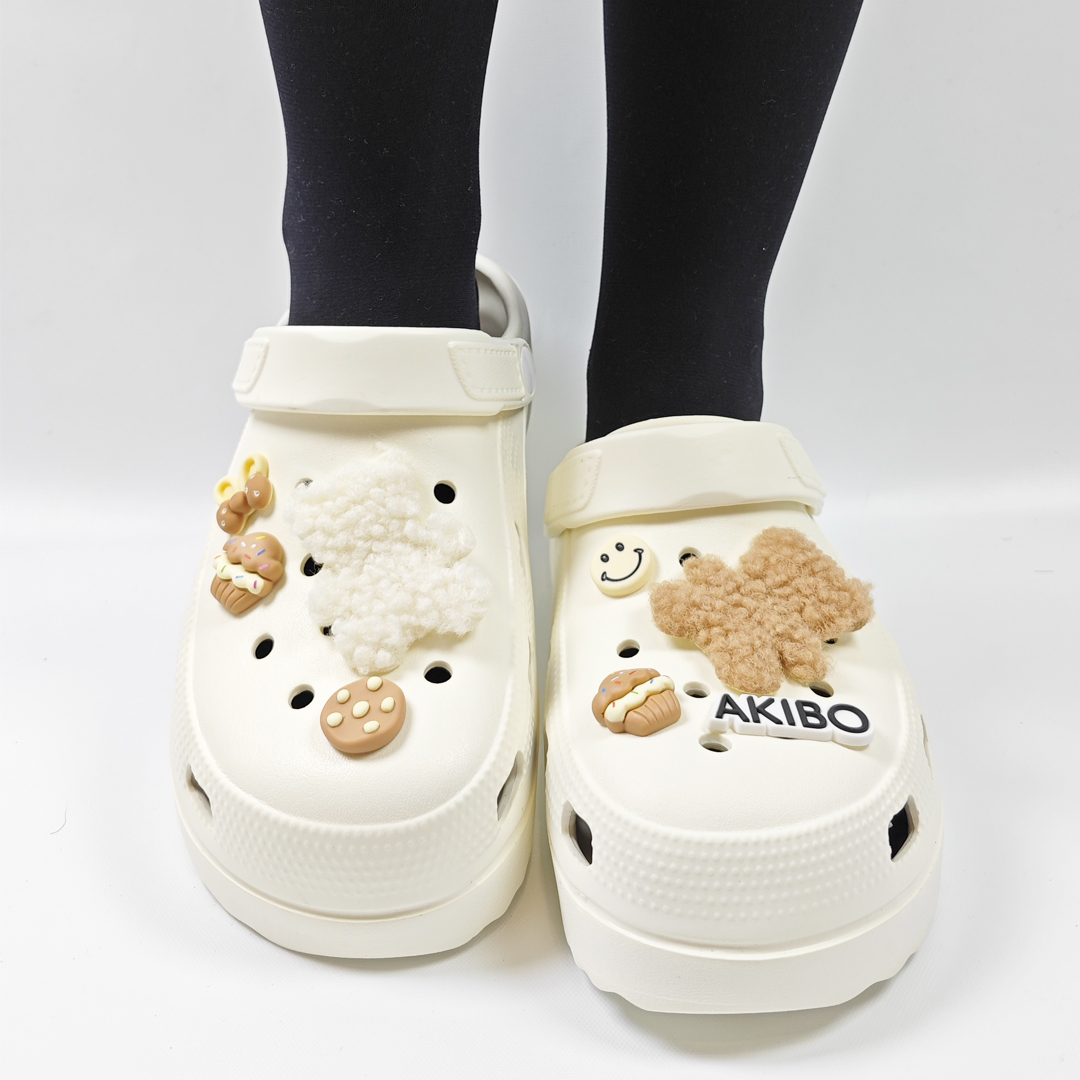 AKIBO餅乾洞洞鞋-牛奶白(中性款、輕量、耐走、兩穿、防水)