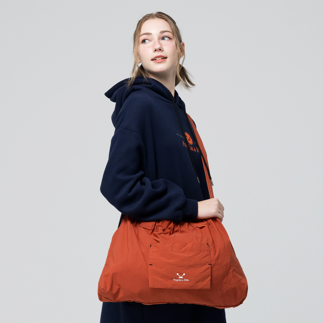 Angelia&Pets輕撥水水餃包-深橘