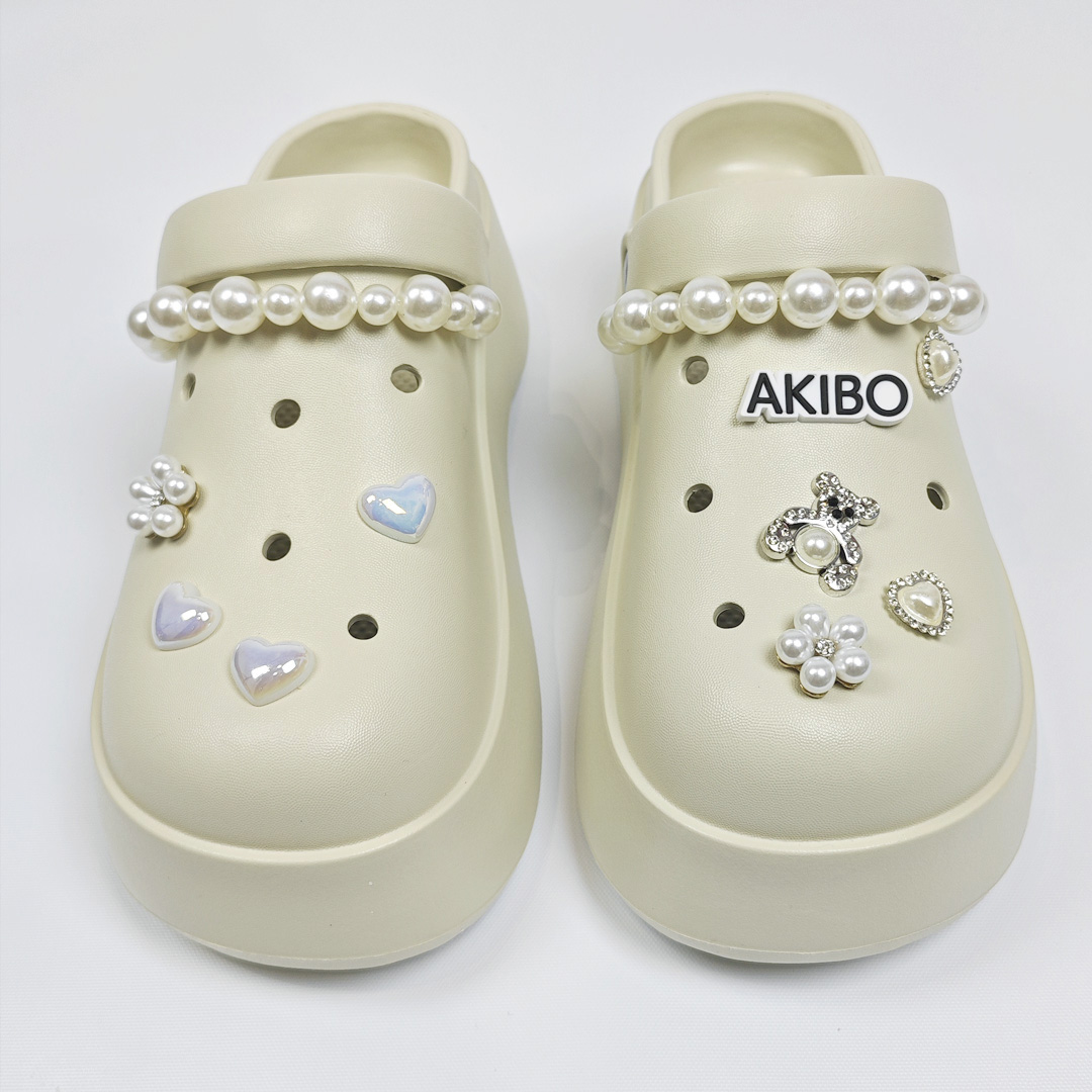 AKIBO花心珍珠款洞洞鞋扣 (十件組)