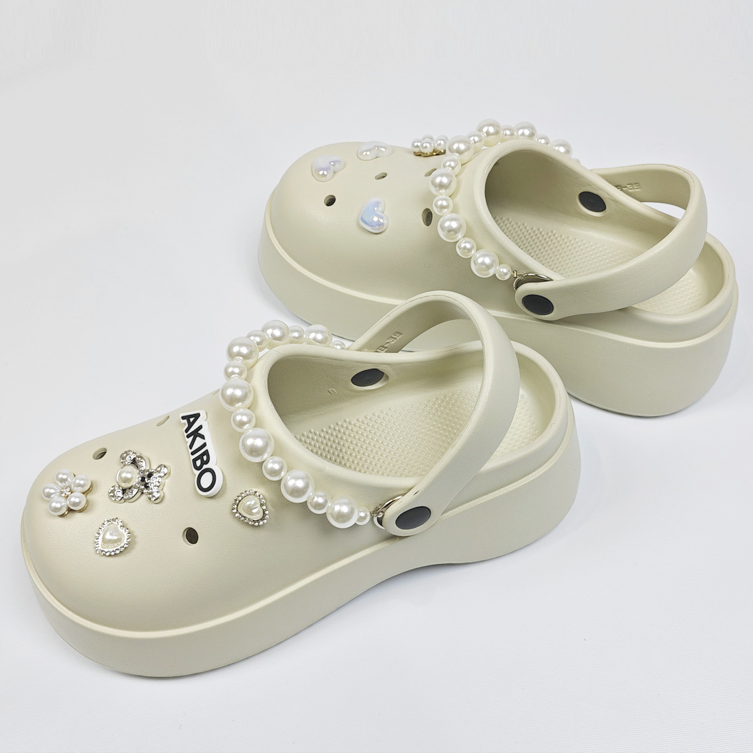 AKIBO花心珍珠款洞洞鞋扣 (十件組)