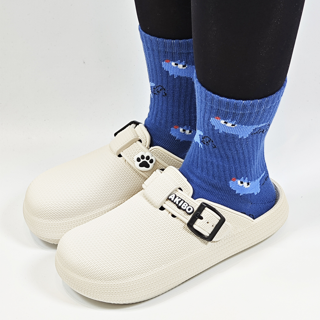 AKIBO潮流耐走勃肯鞋-牛奶白(中性款、輕量、耐走、防水)