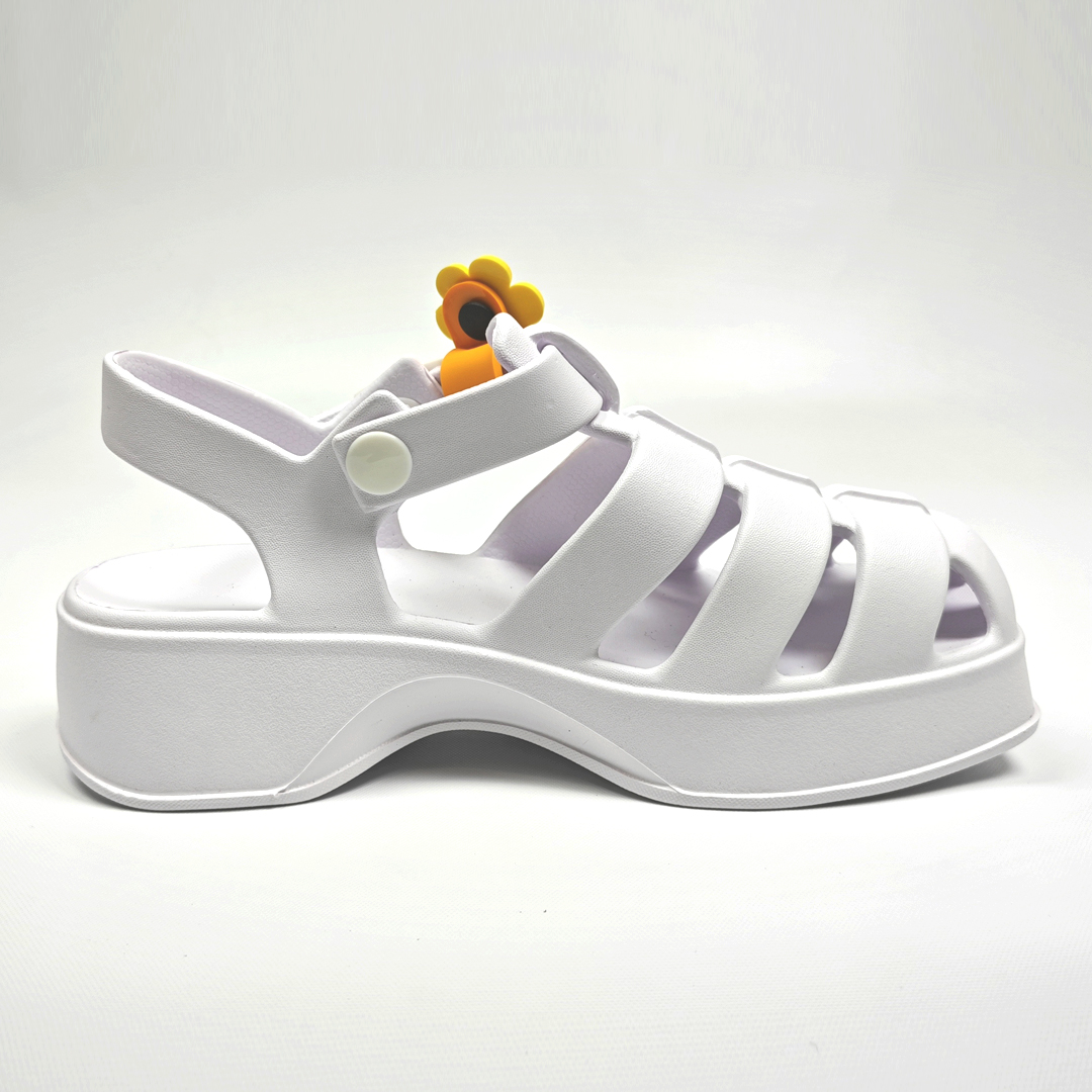 AKIBO輕量羅馬鞋-牛奶白(女款、雲朵感、輕量、兩穿、防水)