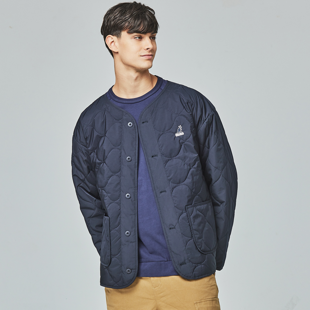 KANGOL袋鼠水波紋鋪棉外套