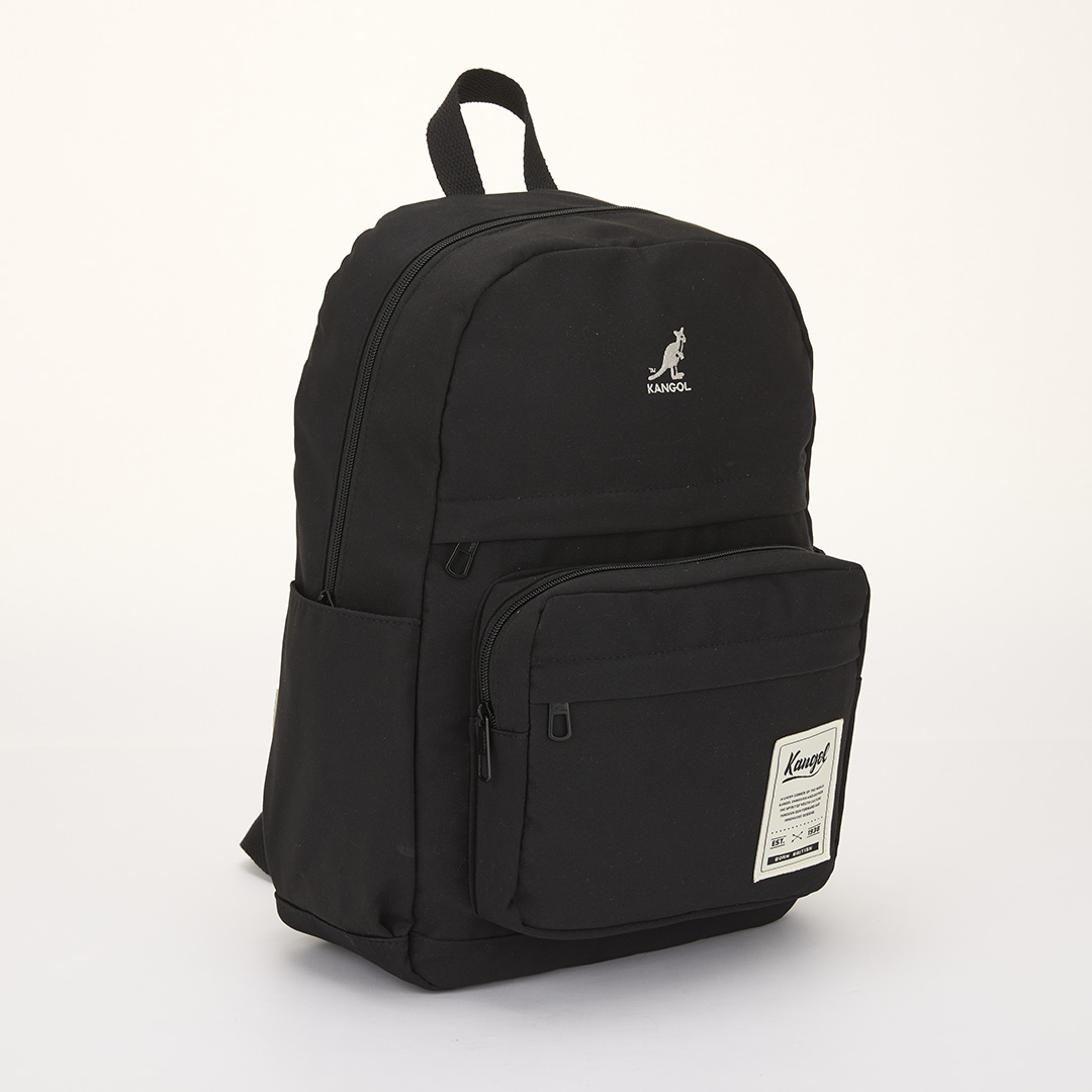 KANGOL袋鼠基本後背包-黑