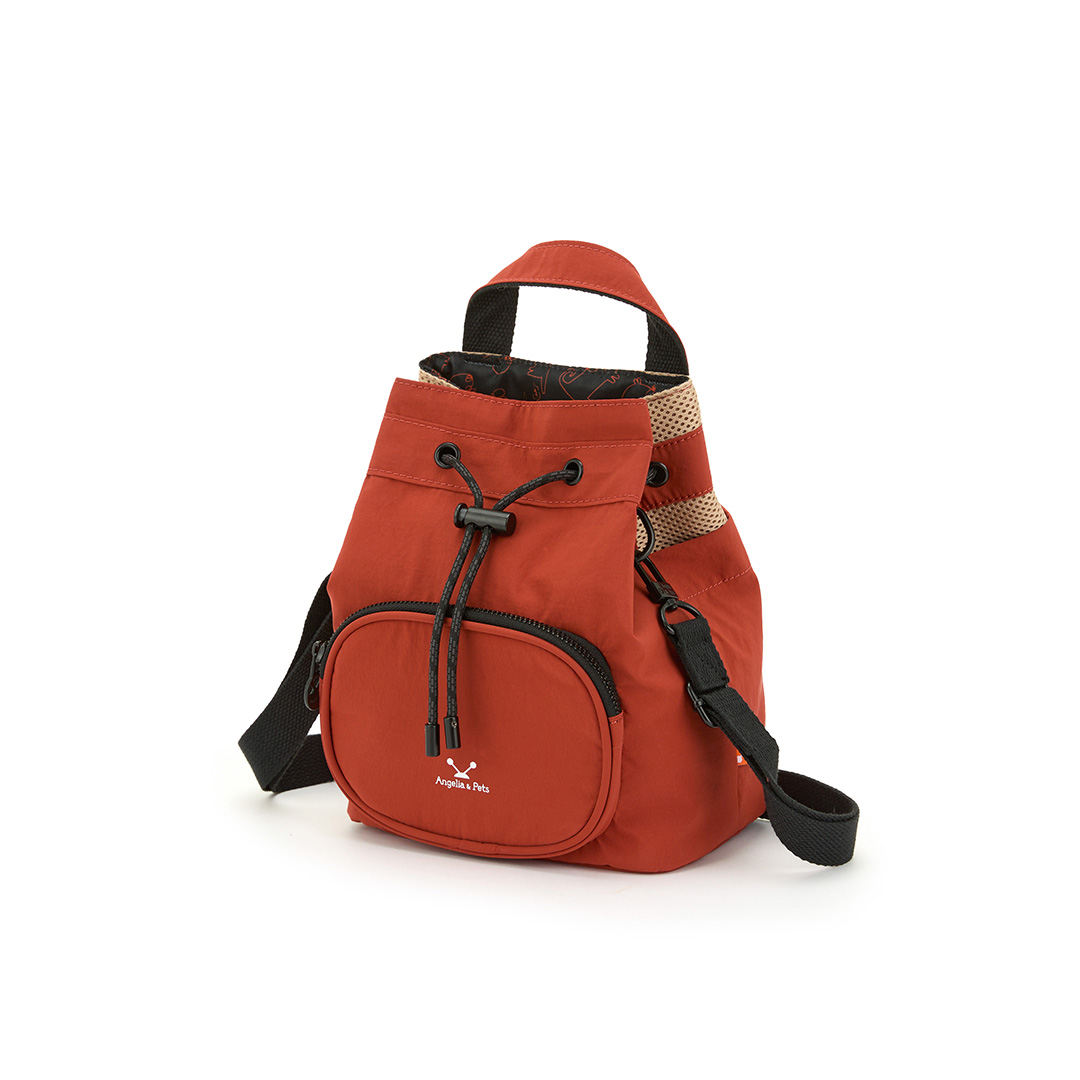 Angelia&Pets輕撥水束包-深橘