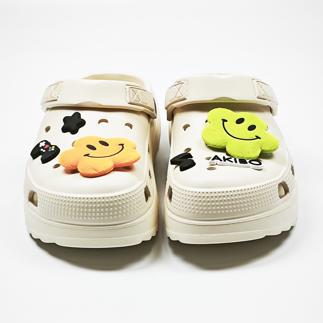 AKIBO微笑双星款洞洞鞋扣(五件組)