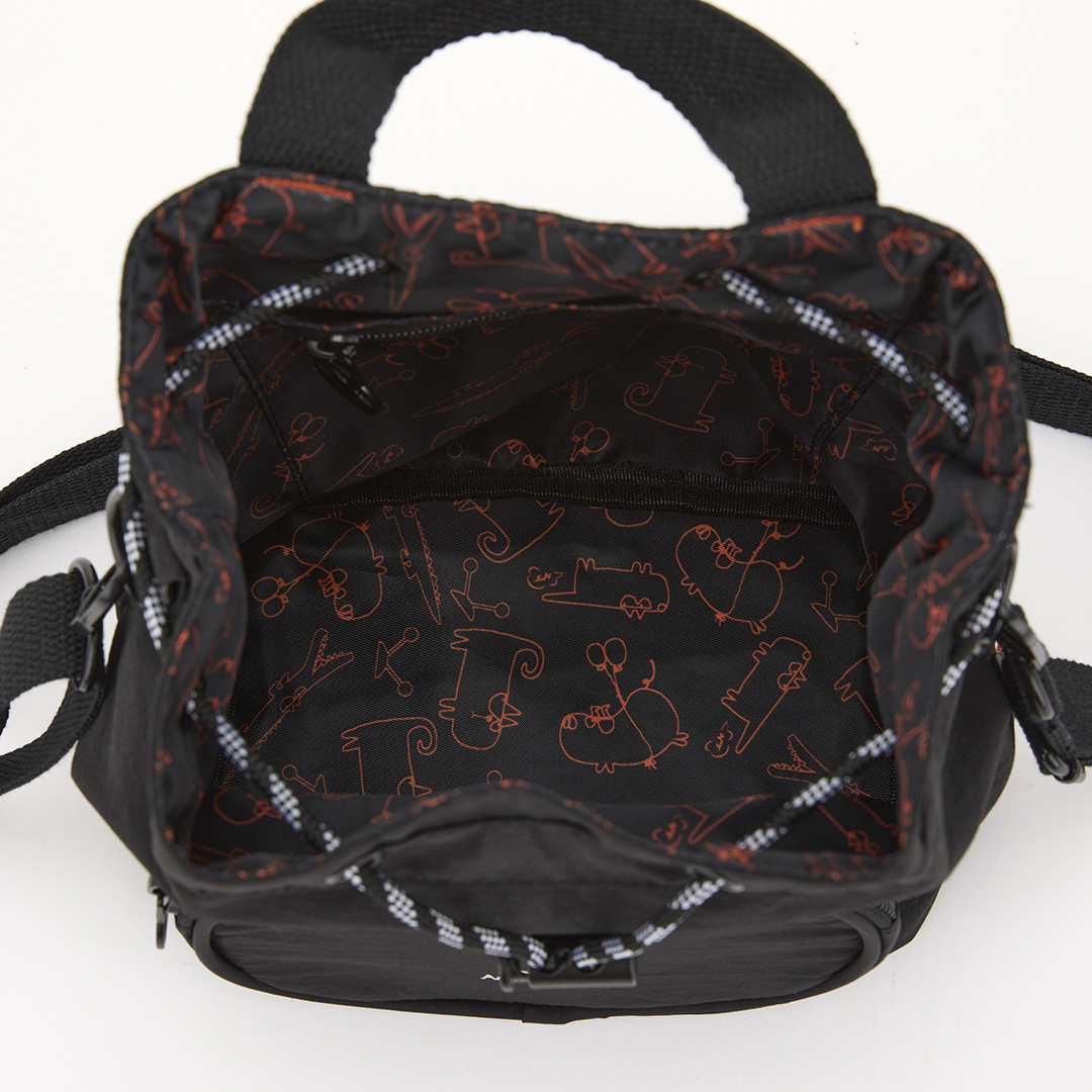 Angelia&Pets輕撥水束包-黑