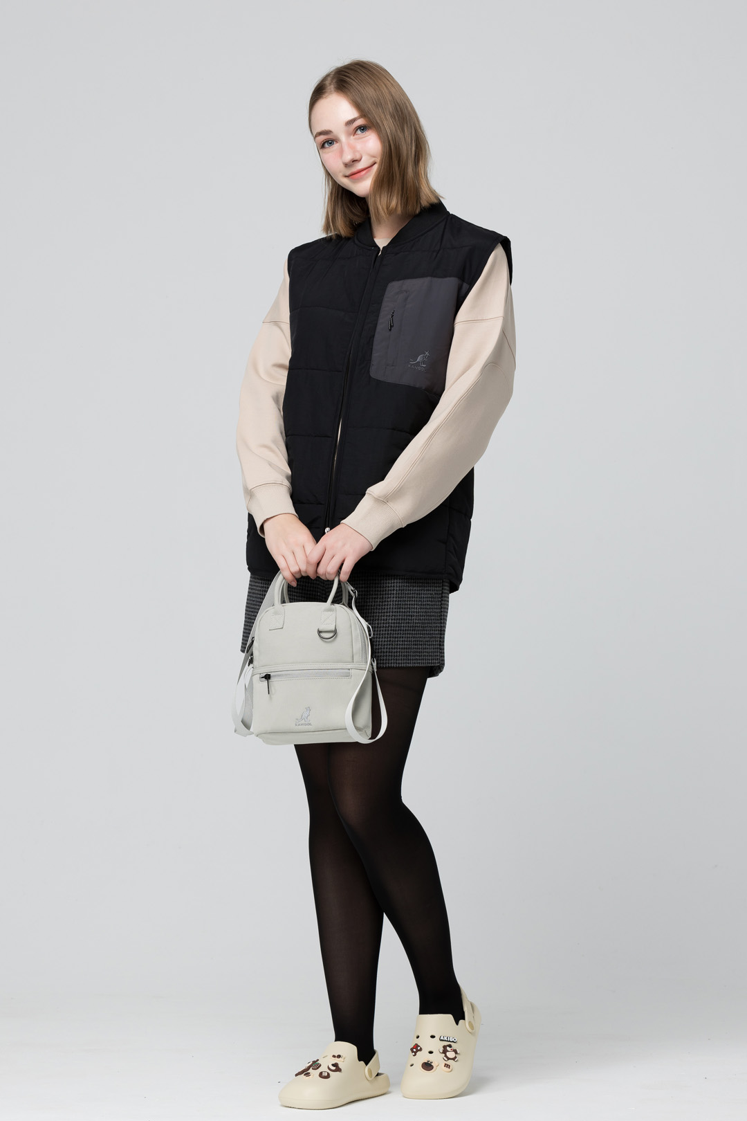 KANGOL袋鼠手提小兩用包-綠