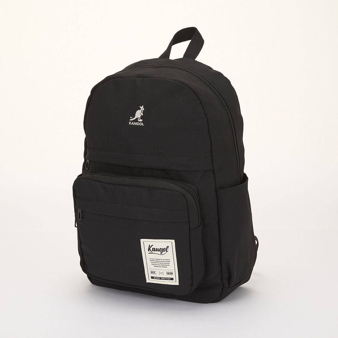 KANGOL袋鼠基本後背包-黑