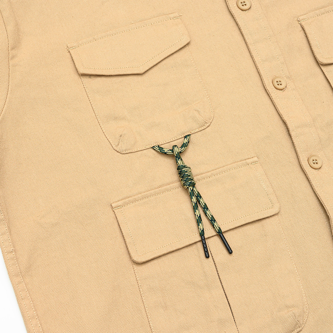 KANGOL袋鼠工裝口袋襯衫外套