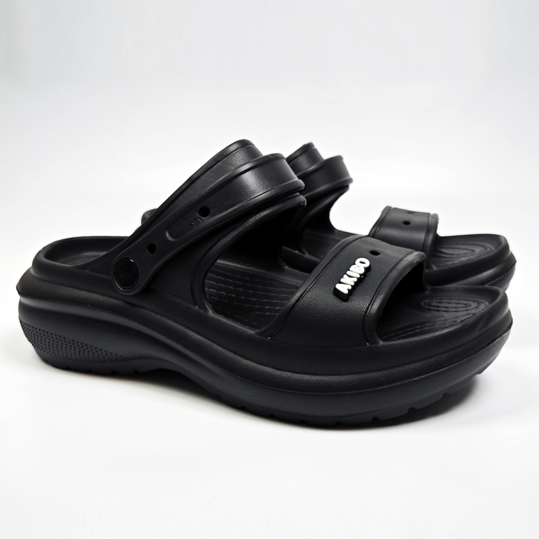 AKIBO千層洞洞鞋-經典黑(中性款、耐走、兩穿、防水)