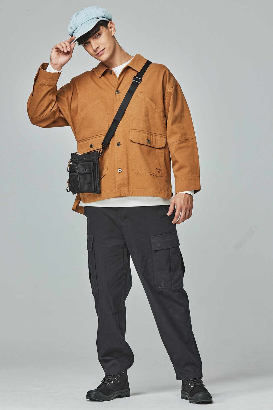 KANGOL袋鼠復古口袋襯衫外套