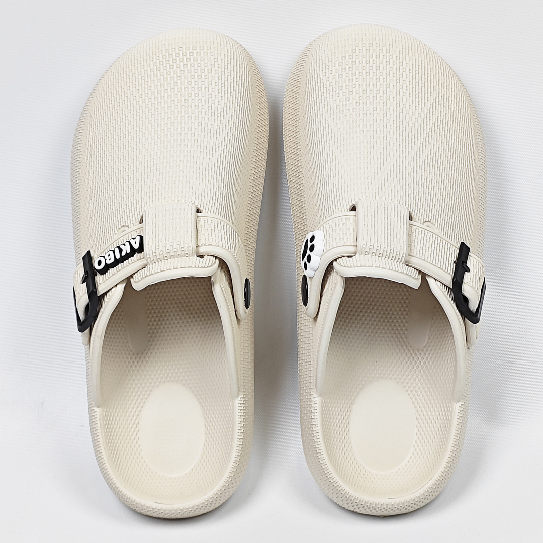 AKIBO潮流耐走勃肯鞋-牛奶白(中性款、輕量、耐走、防水)