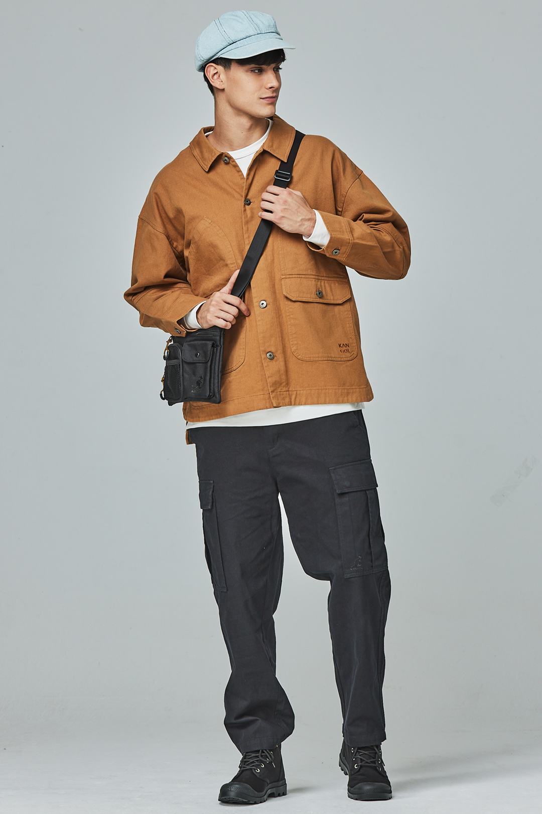 KANGOL袋鼠復古口袋襯衫外套