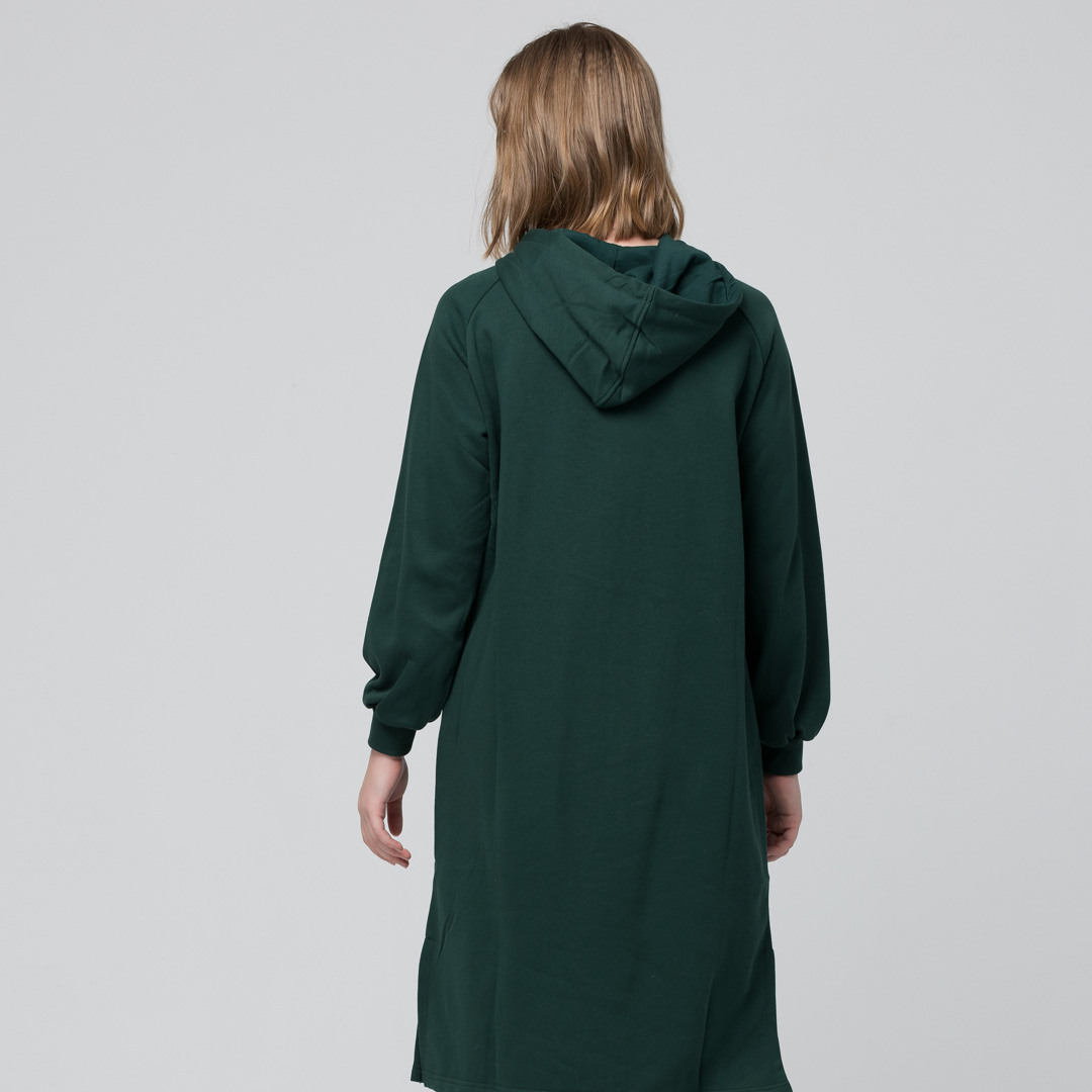 KANGOL袋鼠連帽洋裝-深綠