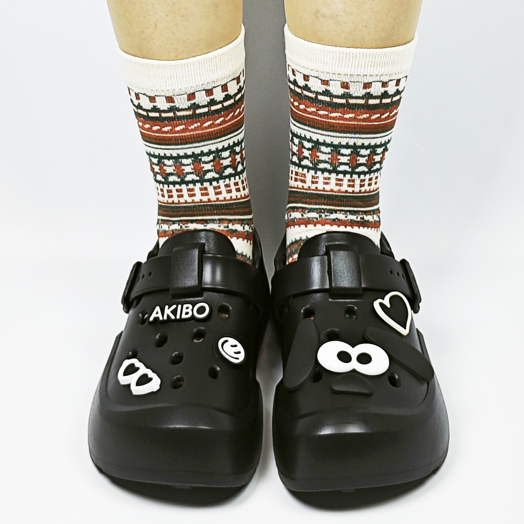 AKIBO全方位機能洞洞鞋-經典黑(中性款、雲朵感、輕量、防水)