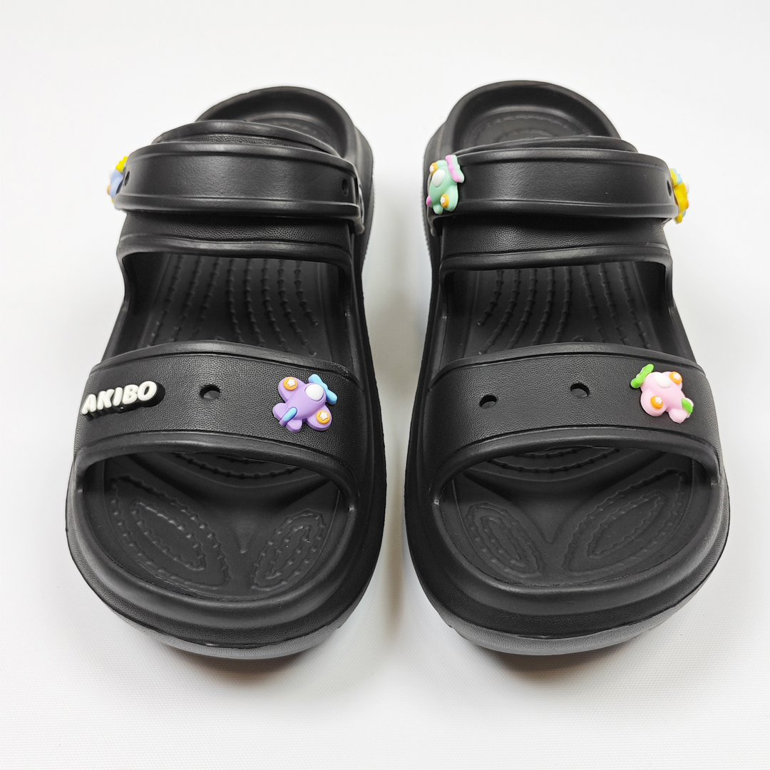 AKIBO千層洞洞鞋-經典黑(中性款、耐走、兩穿、防水)