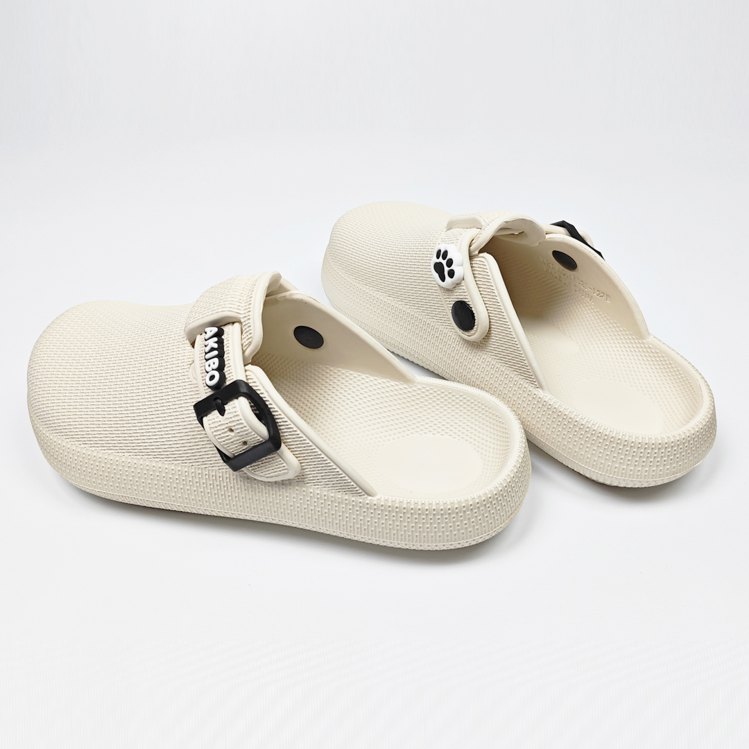 AKIBO潮流耐走勃肯鞋-牛奶白(中性款、輕量、耐走、防水)