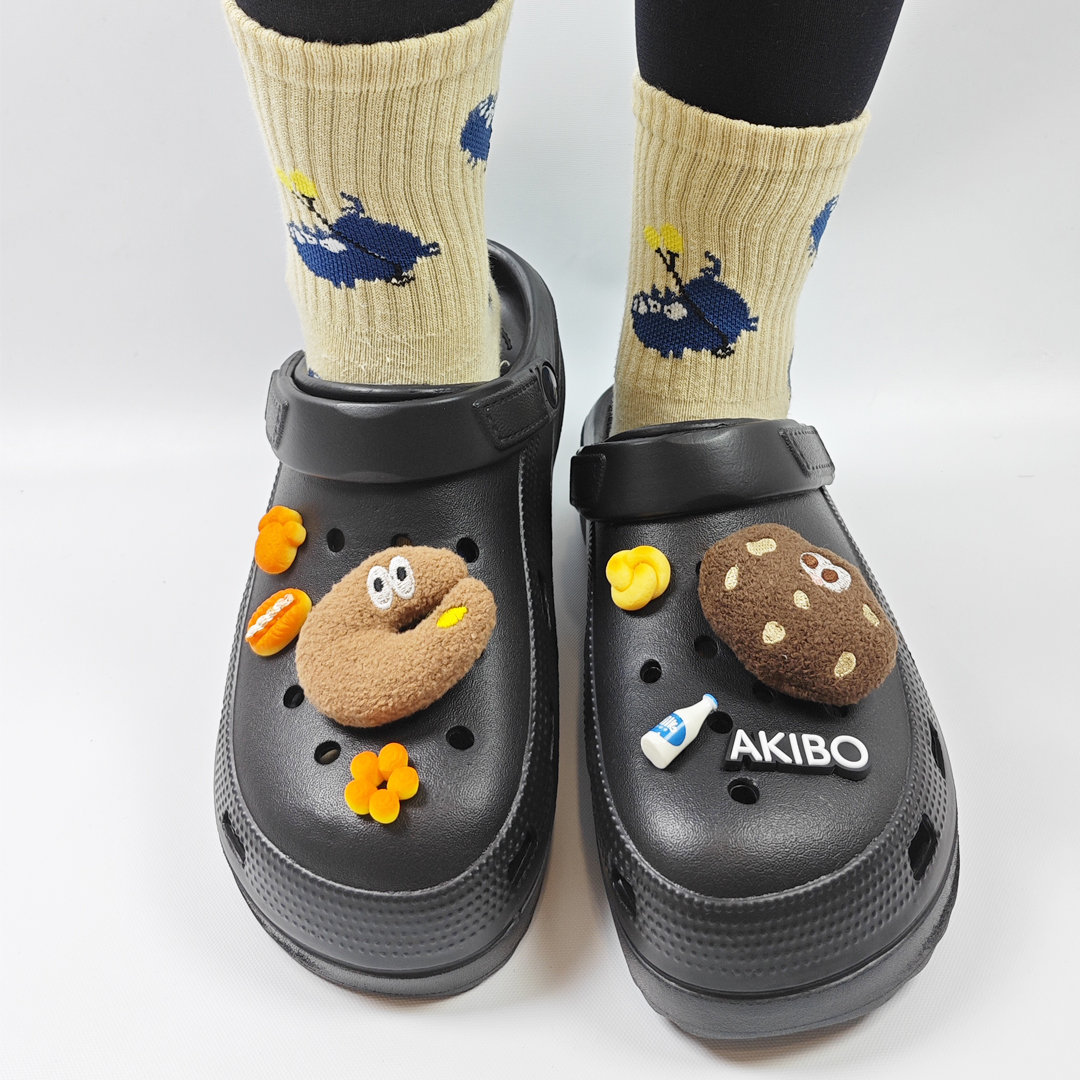 AKIBO餅乾洞洞鞋-經典黑(中性款、輕量、耐走、兩穿、防水) 