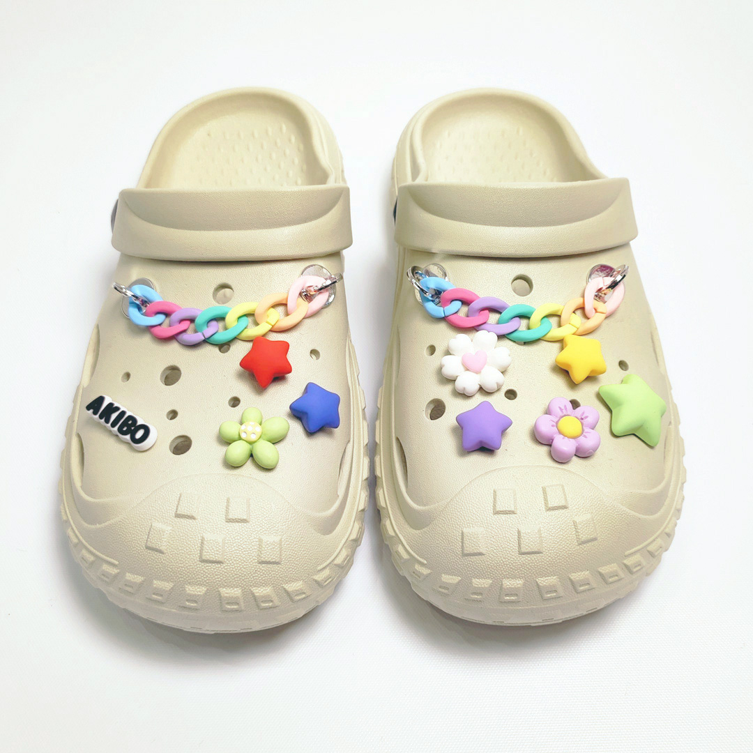 AKIBO彩色星星款洞洞鞋扣 (十件組)