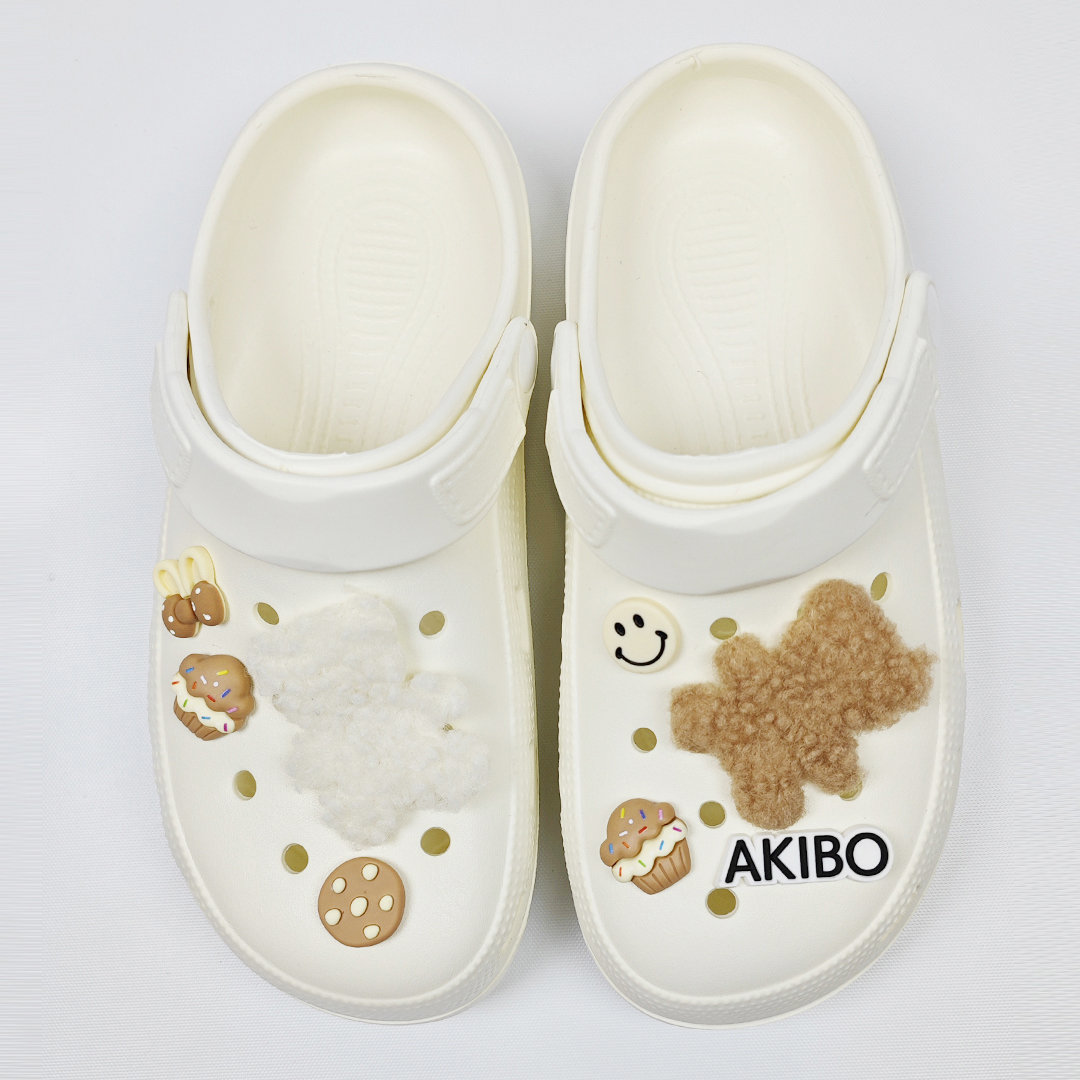 AKIBO餅乾洞洞鞋-牛奶白(中性款、輕量、耐走、兩穿、防水)