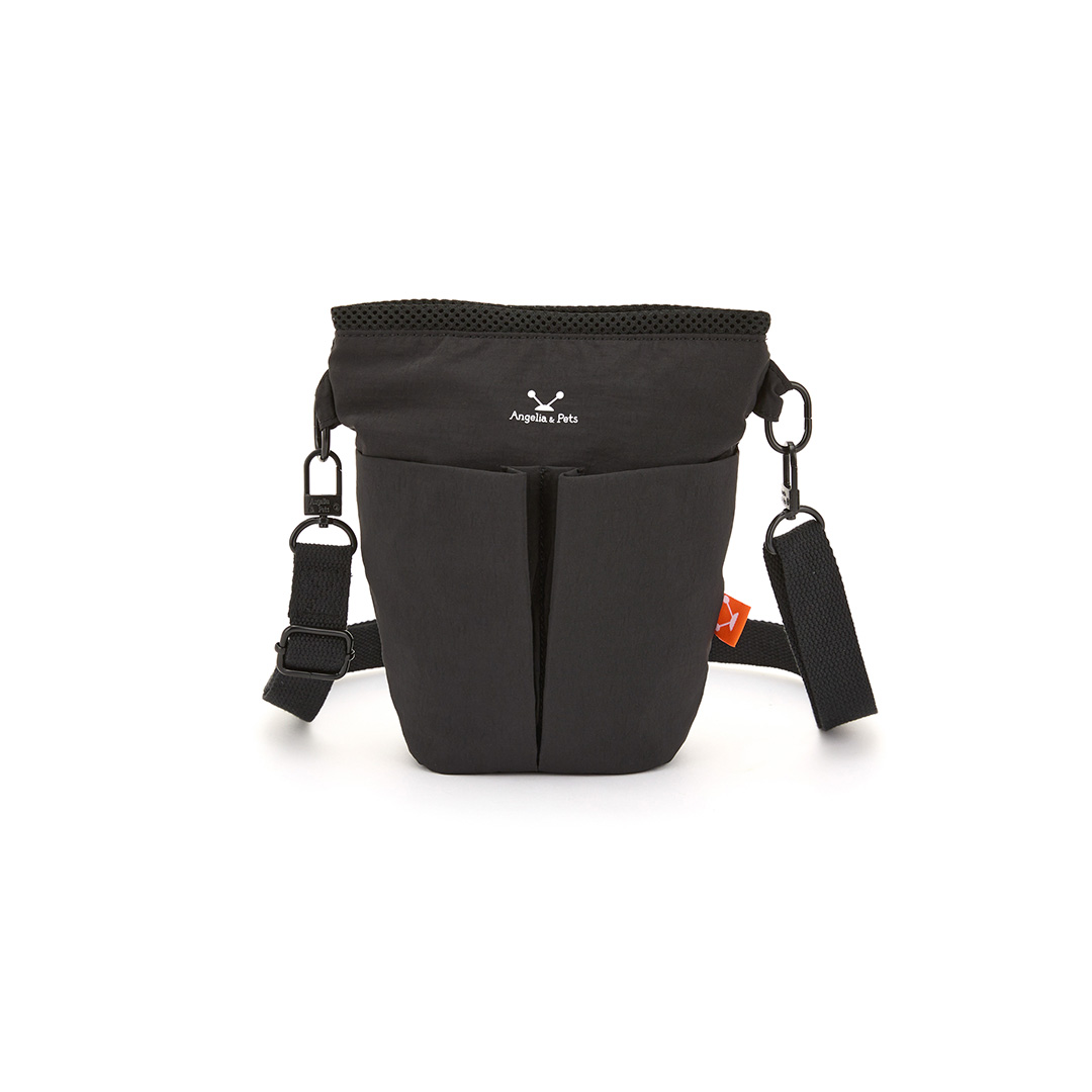Angelia&Pets輕撥水側肩包-黑