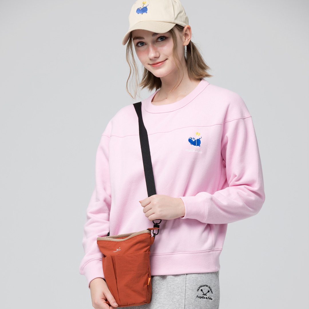 Angelia&Pets輕撥水側肩包-深橘