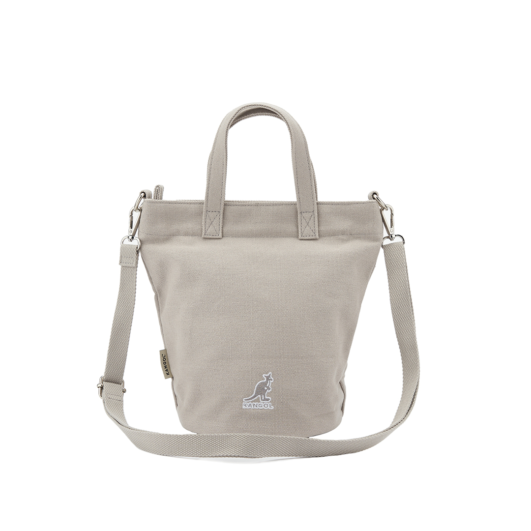 KANGOL帆布側背包-灰