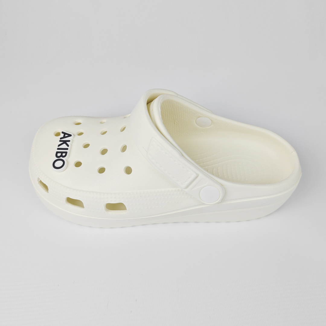 AKIBO餅乾洞洞鞋-牛奶白(中性款、輕量、耐走、兩穿、防水)