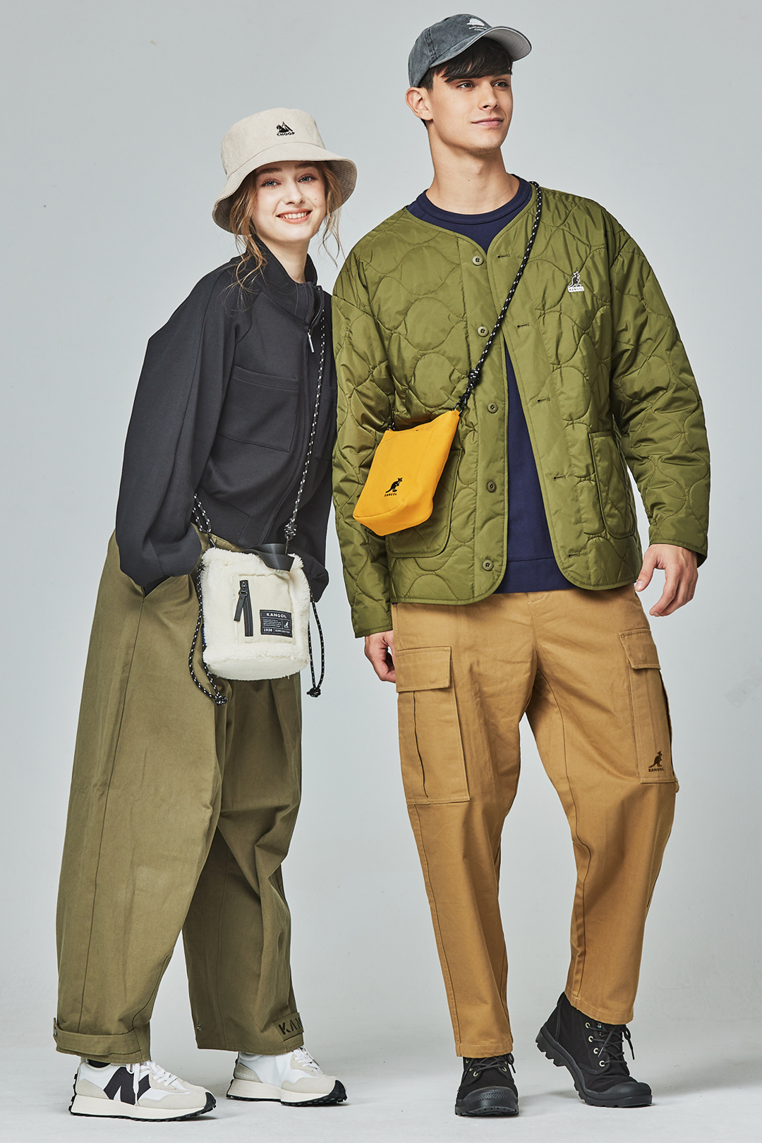 KANGOL袋鼠水波紋鋪棉外套