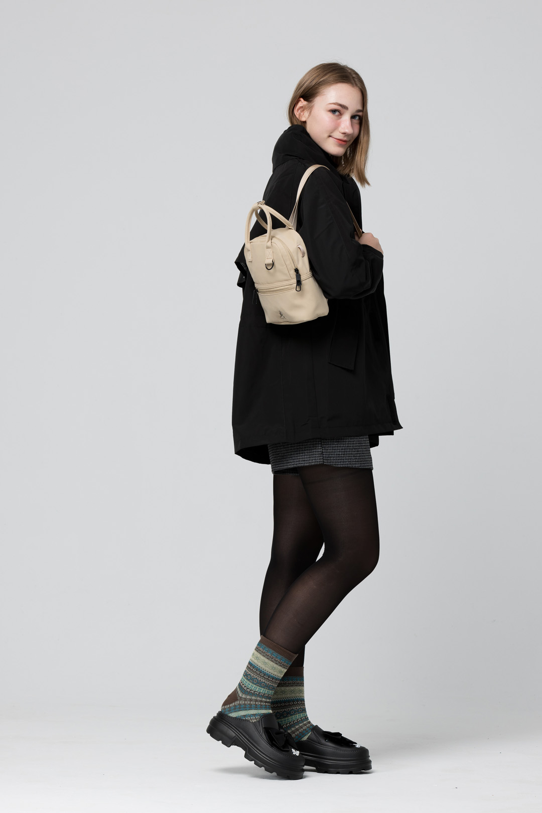 KANGOL袋鼠手提小兩用包-卡其